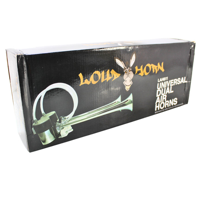 Loud Ass Horn 12v Chrome Universal Dual Air Horns LAH611