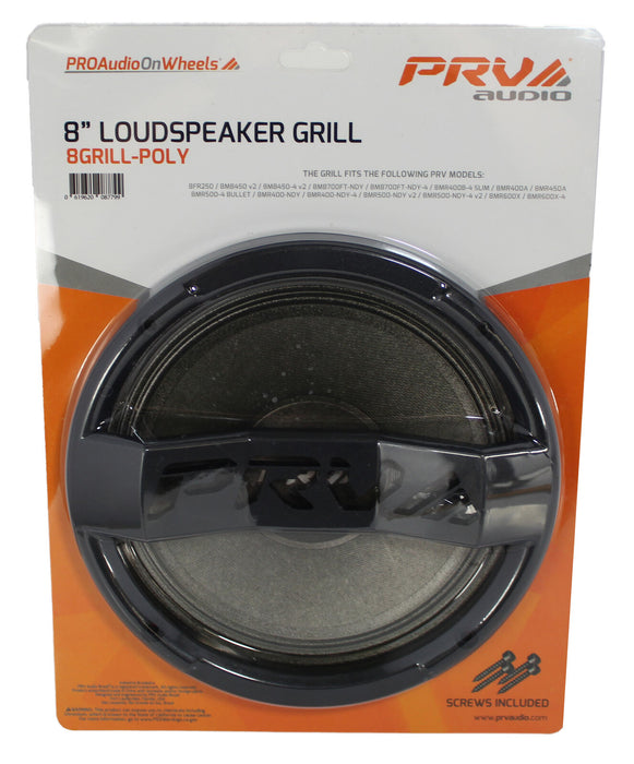 PRV Audio 8" Polyethylene Plastic Loudspeaker Grill with Screws 8GRILL-POLY
