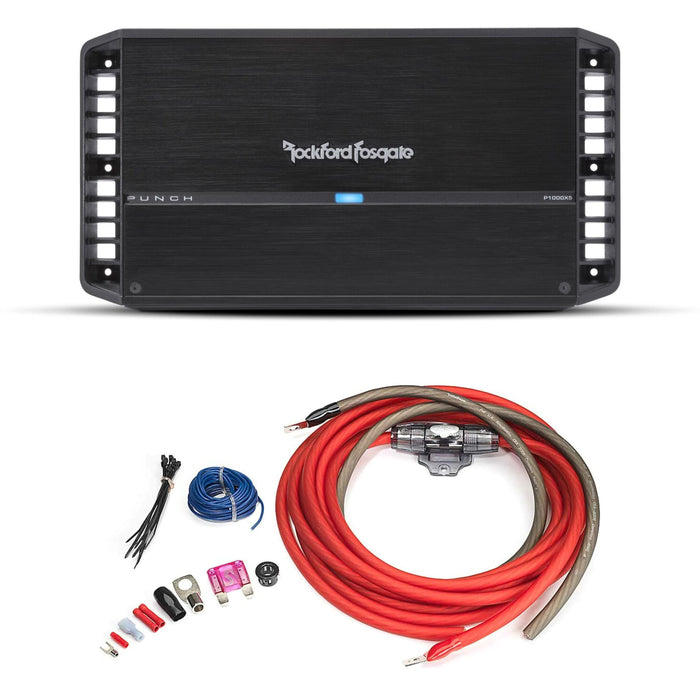Rockford Fosgate Punch 1000W Class-BD 5-Channel Amplifier P1000X5 + Install Kit