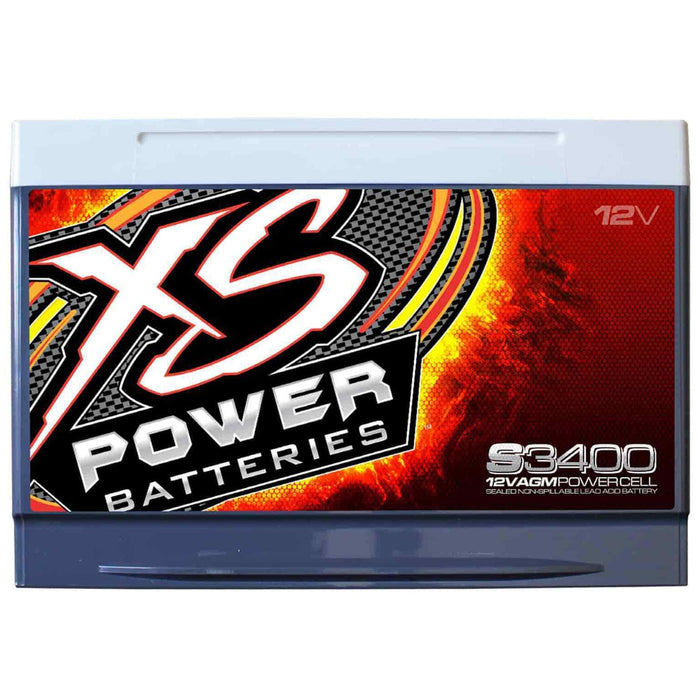 XS Power Battery 12V BCI Group 34 AGM 3300 Amps CA 1150 Ah 80 Automotive S3400