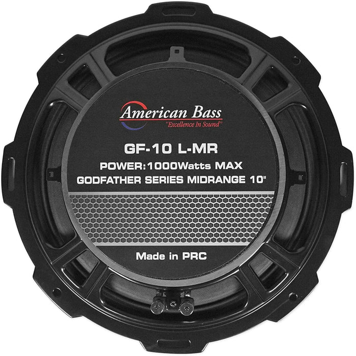 American Bass 10" 1000-Watt Max Godfather Mid-Range 4 Ohm Speaker AB-GF10LMR