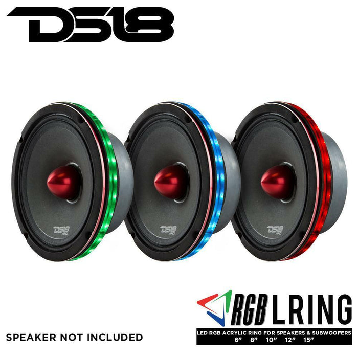 1x Universal LED RGB Speaker Light Spacer Rings 12" DS18 LRING12
