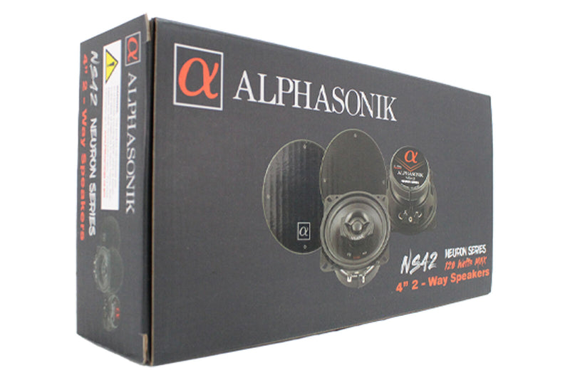 Alphasonik NS42 Neuron Series 4" 120W 2-Way Full Range Car Audio Speaker Pair