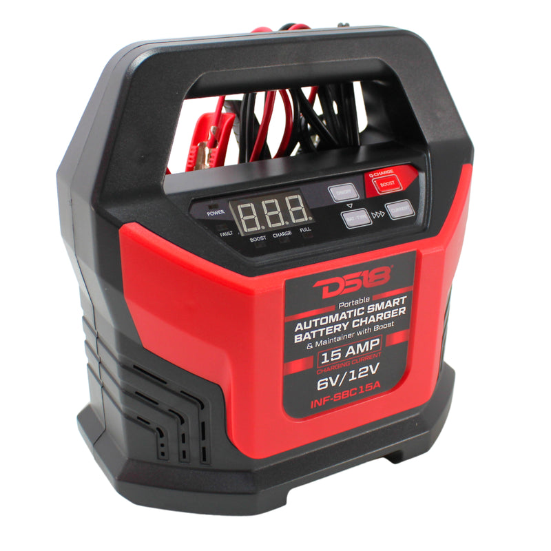 DS18 15A Automatic Smart Lithium AGM Battery Charger & Maintainer INF-SBC15A