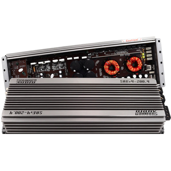 Sundown Audio Class-A/B 2-Ohm 1.2k Watt 4-Channel Amplifier SAE-200.4-V4