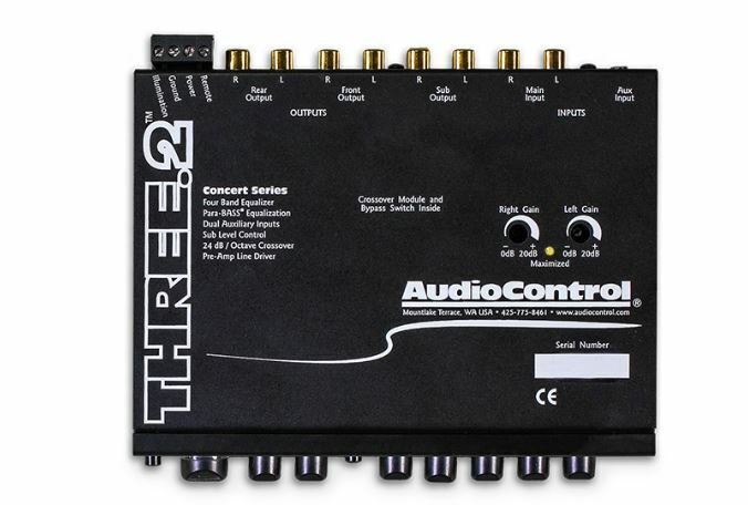 AudioControl In-Dash Equalizer w/ Crossover and Dual Aux Inputs THREE.2