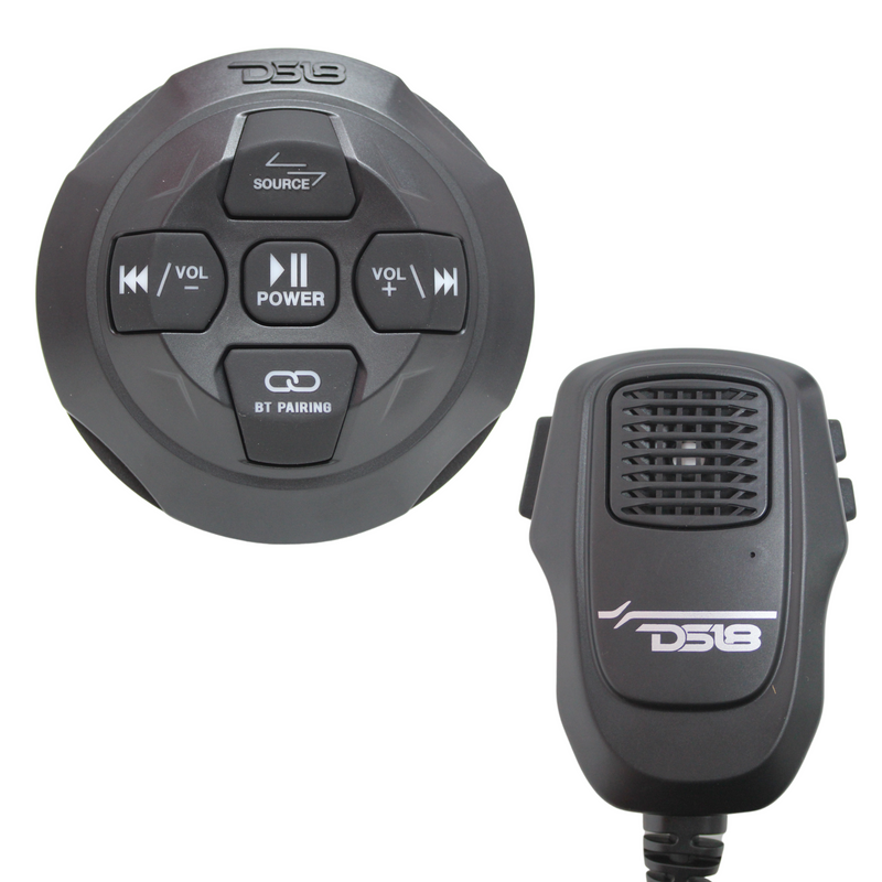 DS18 Waterproof Wireless USB BT Audio Receiver with Controls and Mic BTRCRMIC