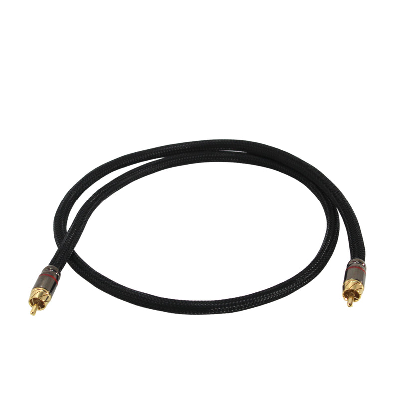 Full Tilt Audio Single Channel 3.0 Feet Gold Tip RCA Cable FT-RCA3.0-HQ-SGL