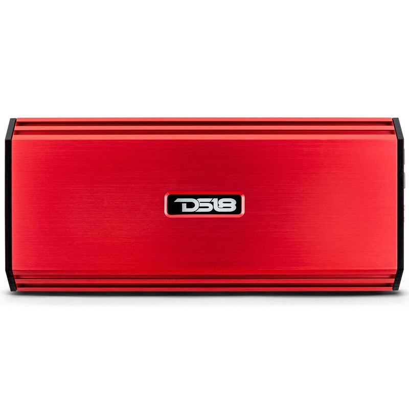DS18 1Ch Monoblock Subwoofer Amplifier Class A/B 1500W Red /w Bass Knob S1500.1