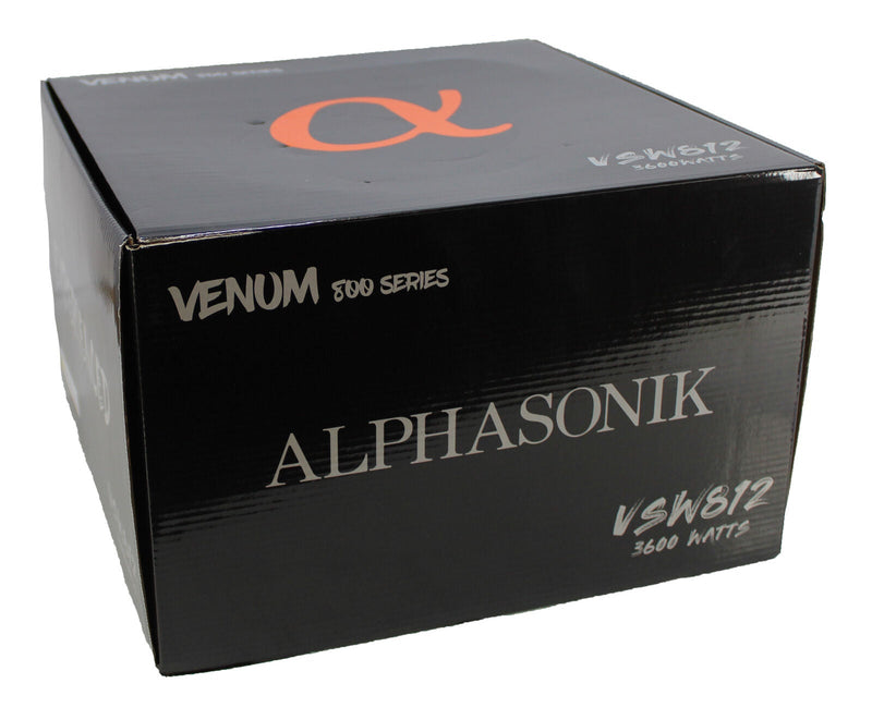 3600W 12" VENUM Series 800 Subwoofer Dual 4 Ohm 2.5" Voice Coils VSW812