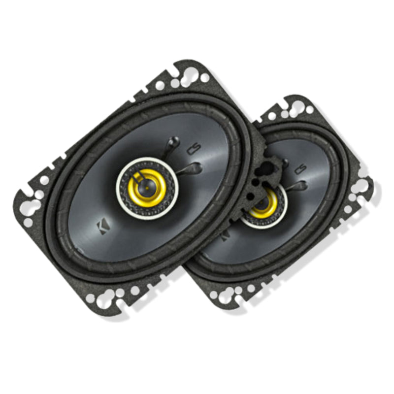 Kicker 4x6" Coaxial 2 Way Speakers 150W Peak 4 Ohm Car Audio Black 46CSC464