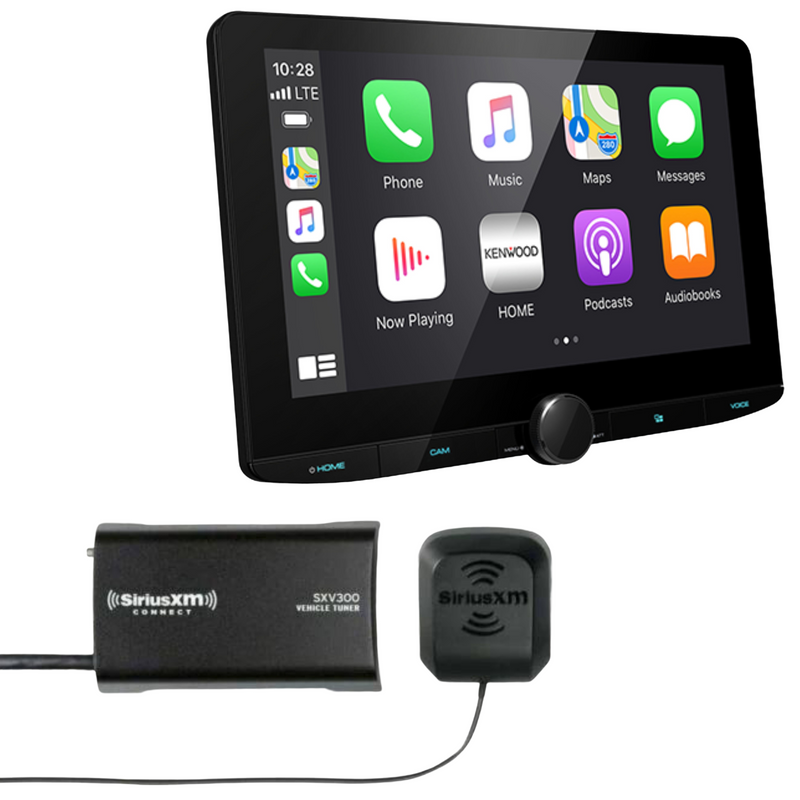 Kenwood 10.1" Floating Panel Media Receiver Plus SiriusXM Service Tuner Kit