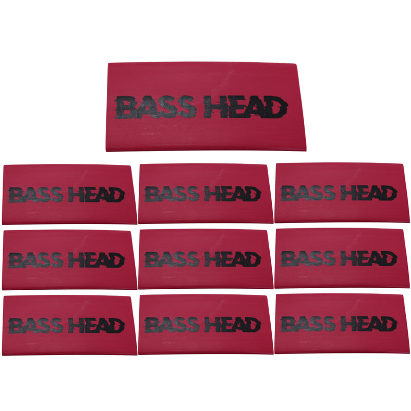 Official Big Jeff Audio BASSHEAD Heat Shrink 0 Gauge 10 Pack Red
