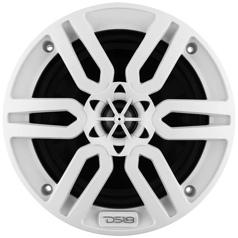 DS18 Hydro 6.5 Marine Audio Speakers IPX5 360W 4 Ohm 2-Way White Pair MP6/WH