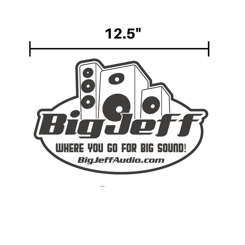 Official Big Jeff Audio Logo 12.5 inch Sticker