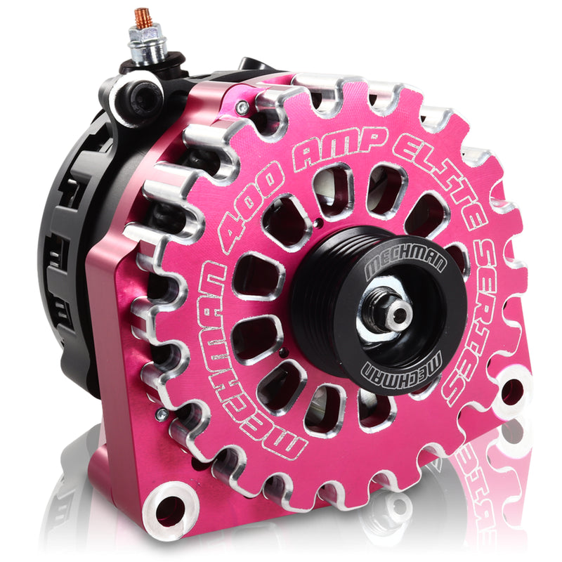 Mechman E-Series 400 Amp Pink Alternator For 2014-2020 GM 6.2L Truck B14019400PI
