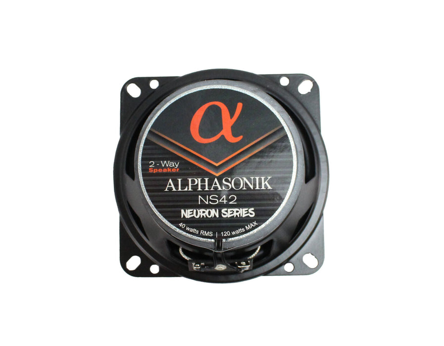 Alphasonik NS42 Neuron Series 4" 120W 2-Way Full Range Car Audio Speaker Pair