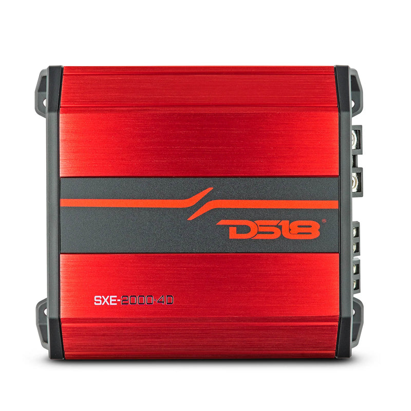 DS18 SXE Compact Amplifier 4 Ch Class D 4 Ohms 2000 Watts Red SXE-2000.4D/RD