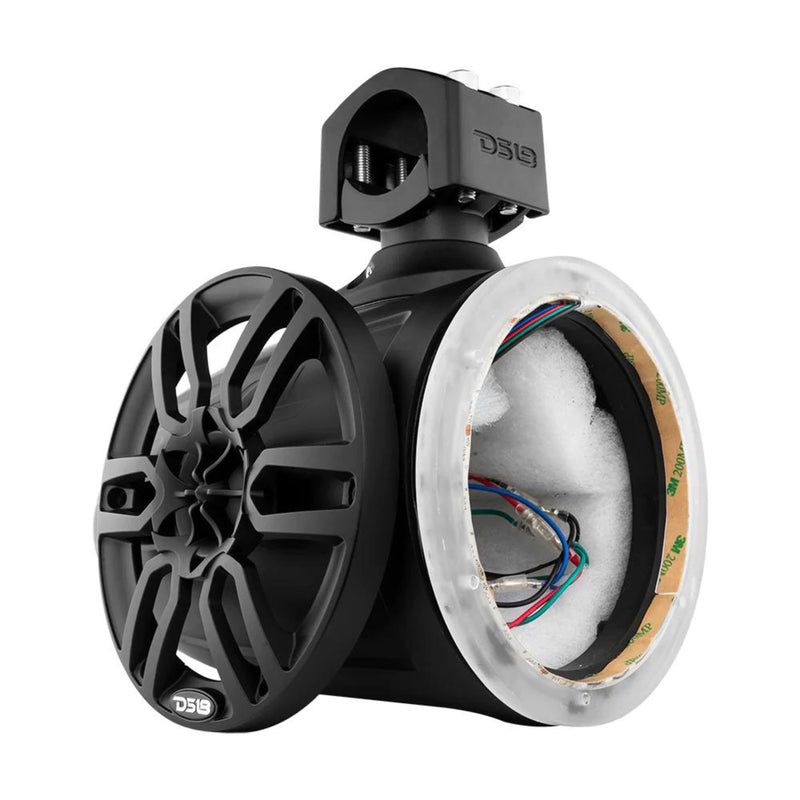 DS18 HYDRO X6TP-NS-(RD, BK, WH) 6.5" Marine Tower with Integrated RGB LED Lights