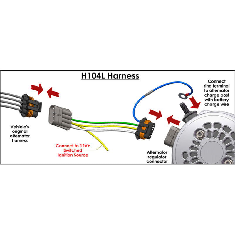 Mechman H104 Voltage Boost Harness 96-04 GM +1V Increase for Lithium Batteries