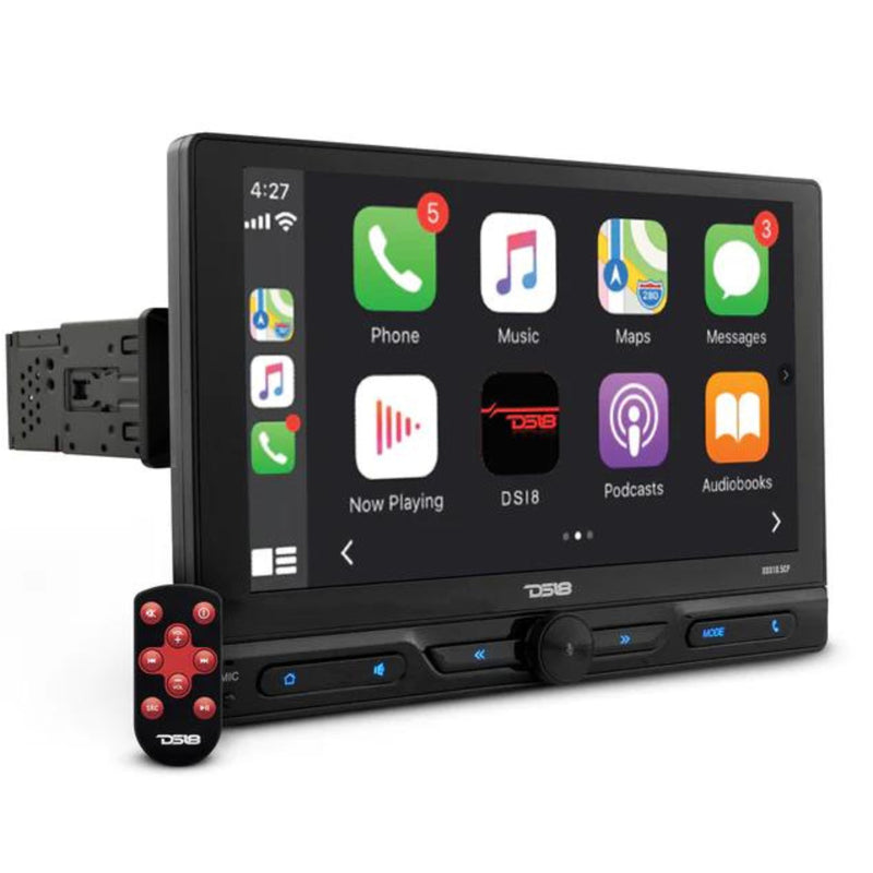 DS18 10.5" Floating Swivel Touchscreen Mechless Single Din Bluetooth Head Unit