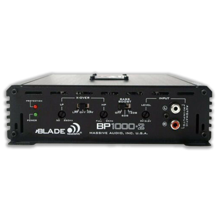Massive Audio Blade Series  2 Channel 1000W Full range Amplifier BP1000.2