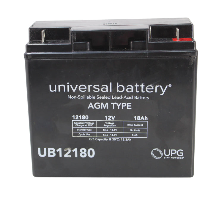 Universal Power Group AGM Type Battery 12 Volts 18 Amps Non-Spillable OPEN BOX