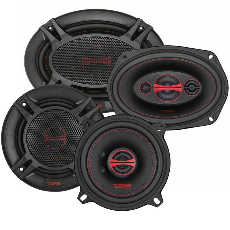 DS18 GEN-X 6x9" + 6.5" Car Audio Door Speakers Combo 660 Watts 4 Ohm Coaxial - Big Jeff Online Inc