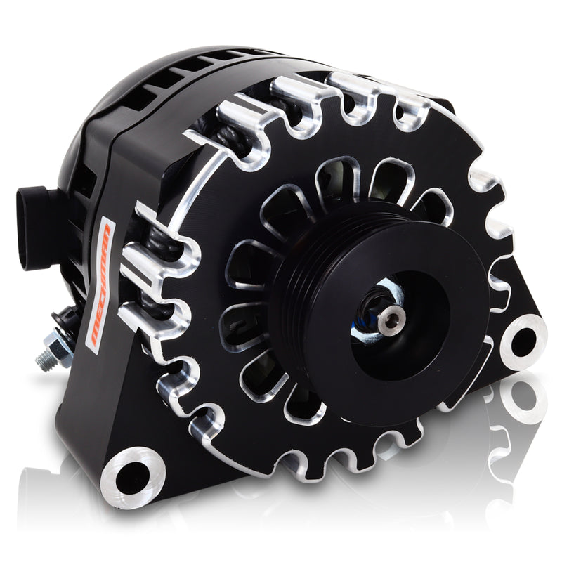 Mechman S-Series 240 Amp Black Anodized Alternator For 2005-2007 6.0L Corvette