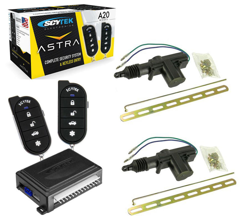 Car Alarm Security System 2 Door Locks Keyless Entry 2 Remote Control Scytek A20 - Big Jeff Online Inc