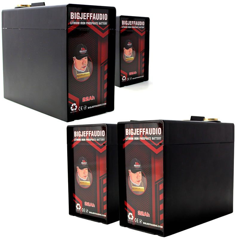 Big Jeff Car Audio Compact 22AH 12V Lithium LFP Battery 6000W BJ-LI-22AH