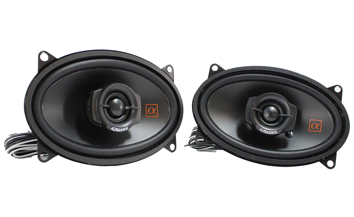 Pair of Alphasonik Car Speakers 4x6 120W 2 Way Full Range Neuron Series NS46