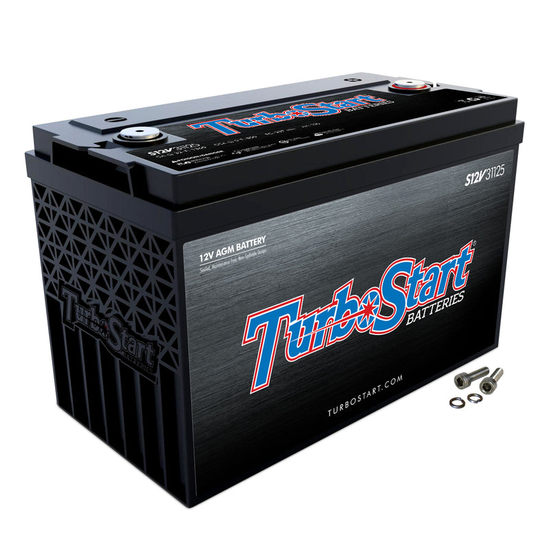 Turbo Start 12V AGM Marine & Powersports Battery 5000 Watts 127AH Deep Cycle