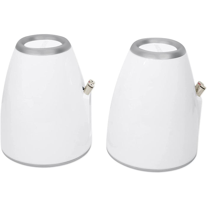 Pyle 6.5'' Low-Profile Marine Speakers - Waterproof, 240W Pair - White