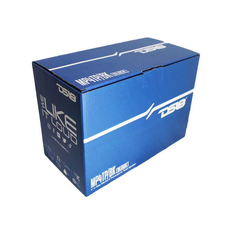 DS18 HYDRO 4" 300 Watts 4 Ohm 2 Way Black Wakeboard Pod Tower Speakers Pair