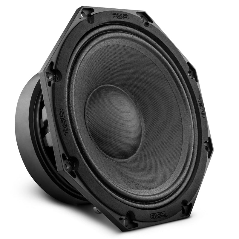 DS18 8" Midrange Octagon Loudspeaker 8 Ohm 800W Black Car Audio 8OCT400-8
