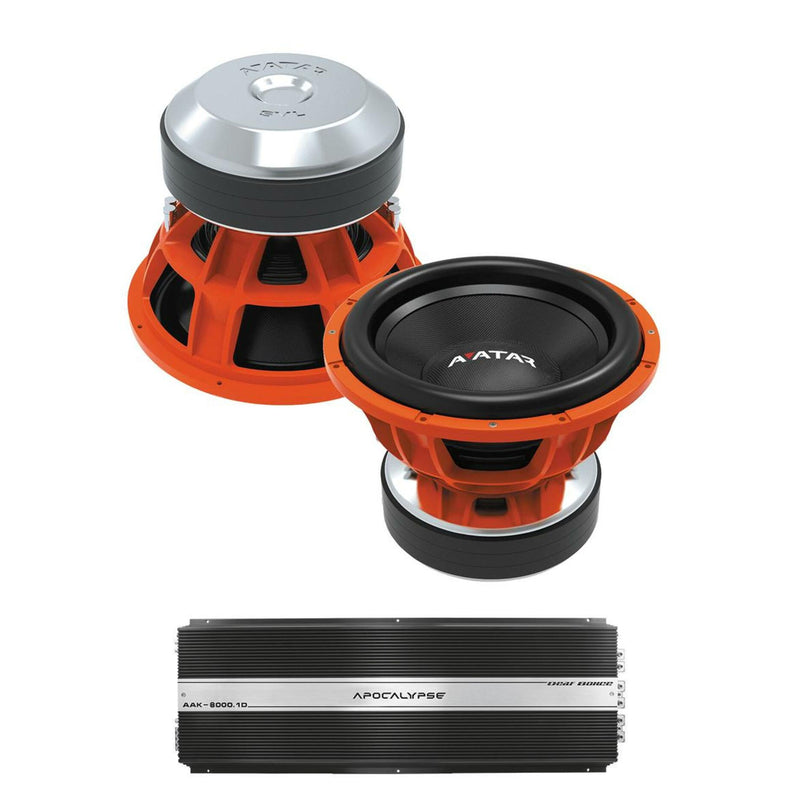 Deaf Bonce Car Audio 15" 2 Ohm Avatar Subwoofer SVL-1547-D2 & Mono Amp Package