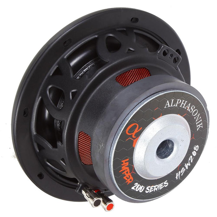 Alphasonik 8” Subwoofer 600 Watts Max 4 Ohm Hyper 200 Series HSW208