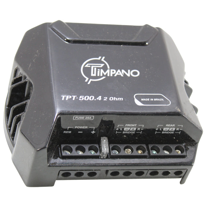 Timpano 500-Watt 2-Ohm 4-Ch Class-D Compact Amp Black TPT-500.4-2-BK OPEN BOX