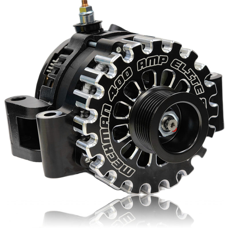 Mechman Alternators 400 Amp Billet E-Series Alternator Replace Ford T Mount 6G