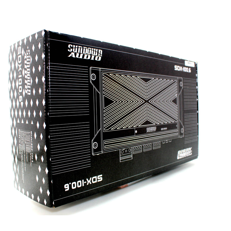 Sundown Audio 6-Ch 900W 2-Ohm Full Range Marine Amplifier w/ Bass Knob SDX-100.6
