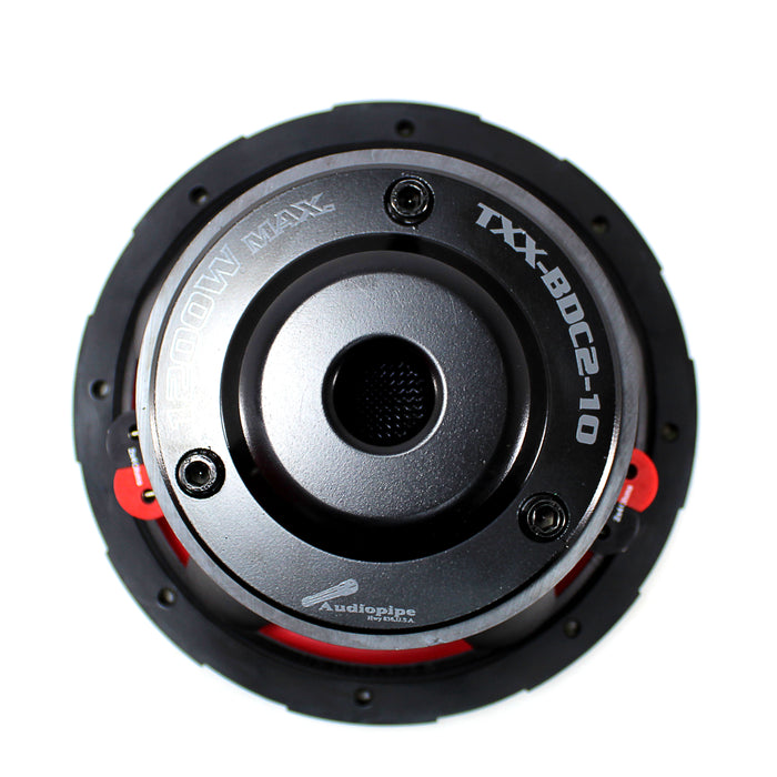 Audiopipe BD 10" Subwoofer 1200W PMPO, 600W RMS Dual 4-Ohm VC OPEN BOX