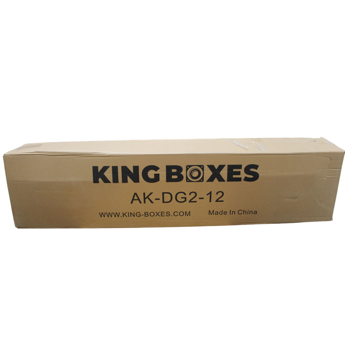 King Boxes 12" Dual Upfire Sealed Speaker Box for '02-'18 Ram Quad Cab AK-DG2-12