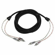 DS18 12 ft 2 Channel Shielded Twisted RCA PRO Audio Cable Amp Cable insulated - Big Jeff Online Inc