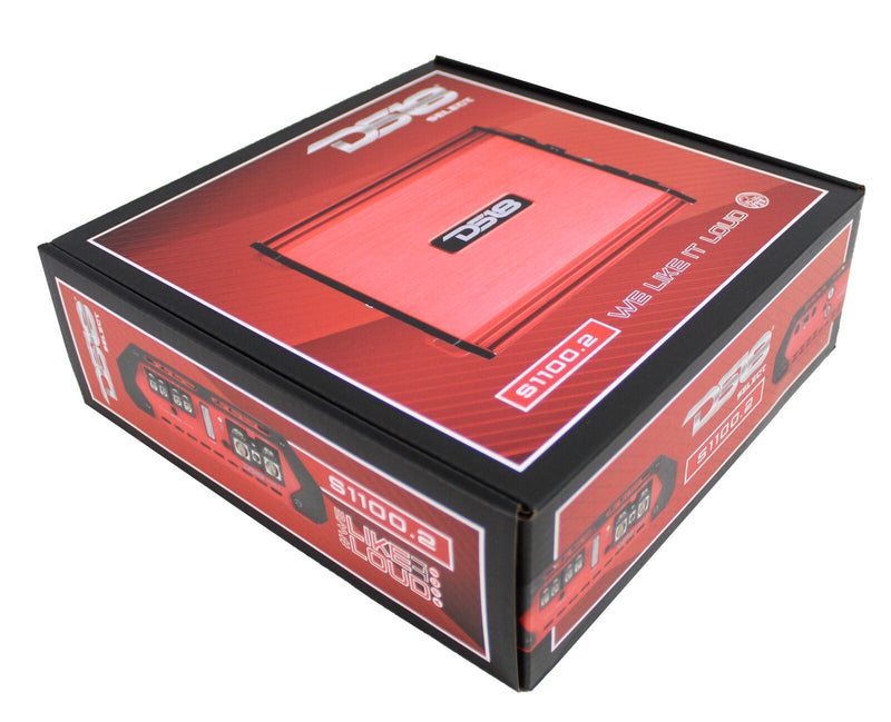 DS18 Select Red 1100 Watt 2 Channel Full Range Class AB Amplifier S1100.2