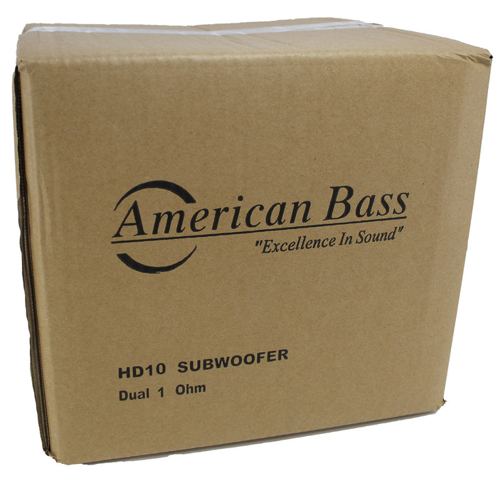 American Bass 10" Subwoofer HD Series 4000W Dual 1 Ohm Voice Coil HD-10-D1