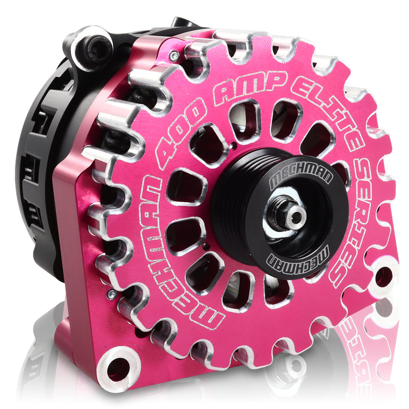 Mechman E-Series 400 Amp Pink Alternator For 1996 - 2004 GM 5.7L Truck