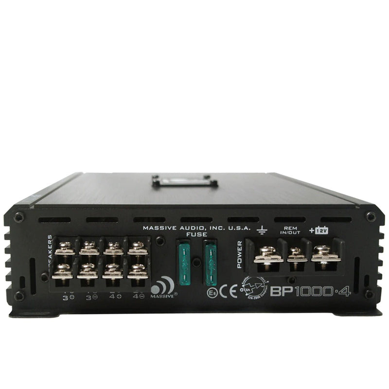 Massive Car Audio 8 Loud Speakers 1200W 8 Ohm With 4 Ch 2 Ohm Amplifier - Big Jeff Online Inc