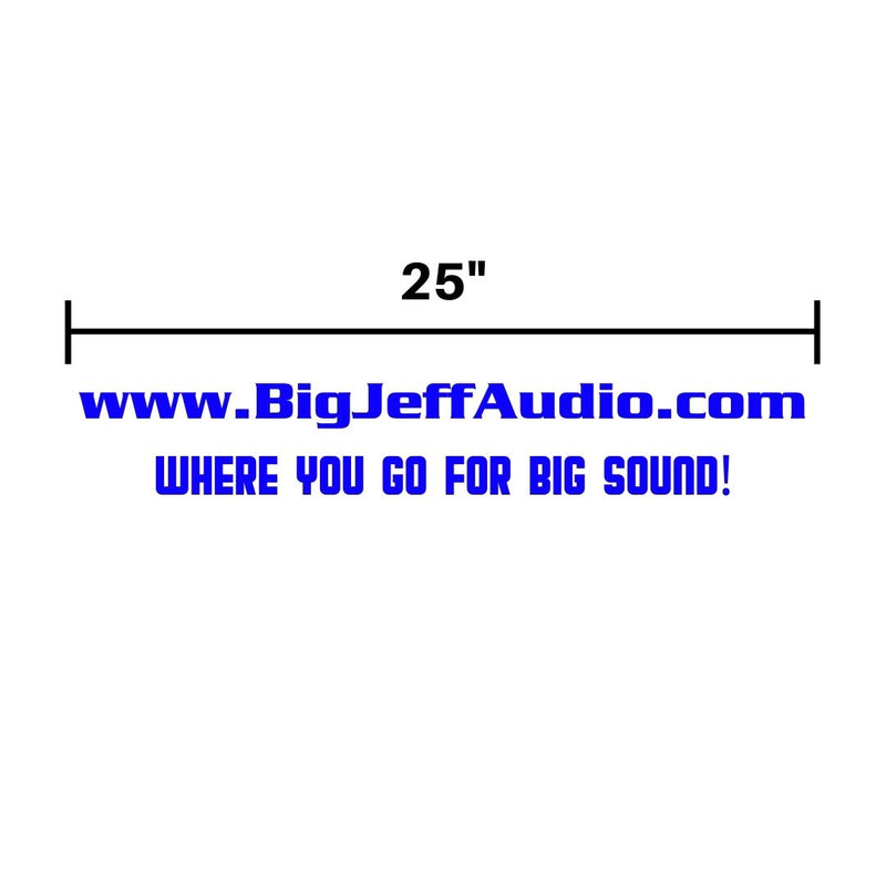 Official Big Jeff Audio Website Link Vinyl 25 inch Sticker