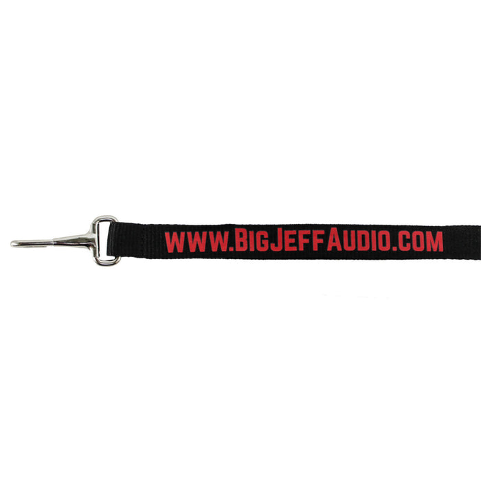 Official Big Jeff Audio 20" Black Logo Lanyard Big Jeff Online
